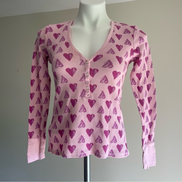 NWOT Victoria's Secret Waffle-Knit Pajama Top - Picture 1 of 2